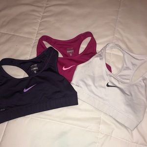 3 pack of Nike sports bras (dri-fit)